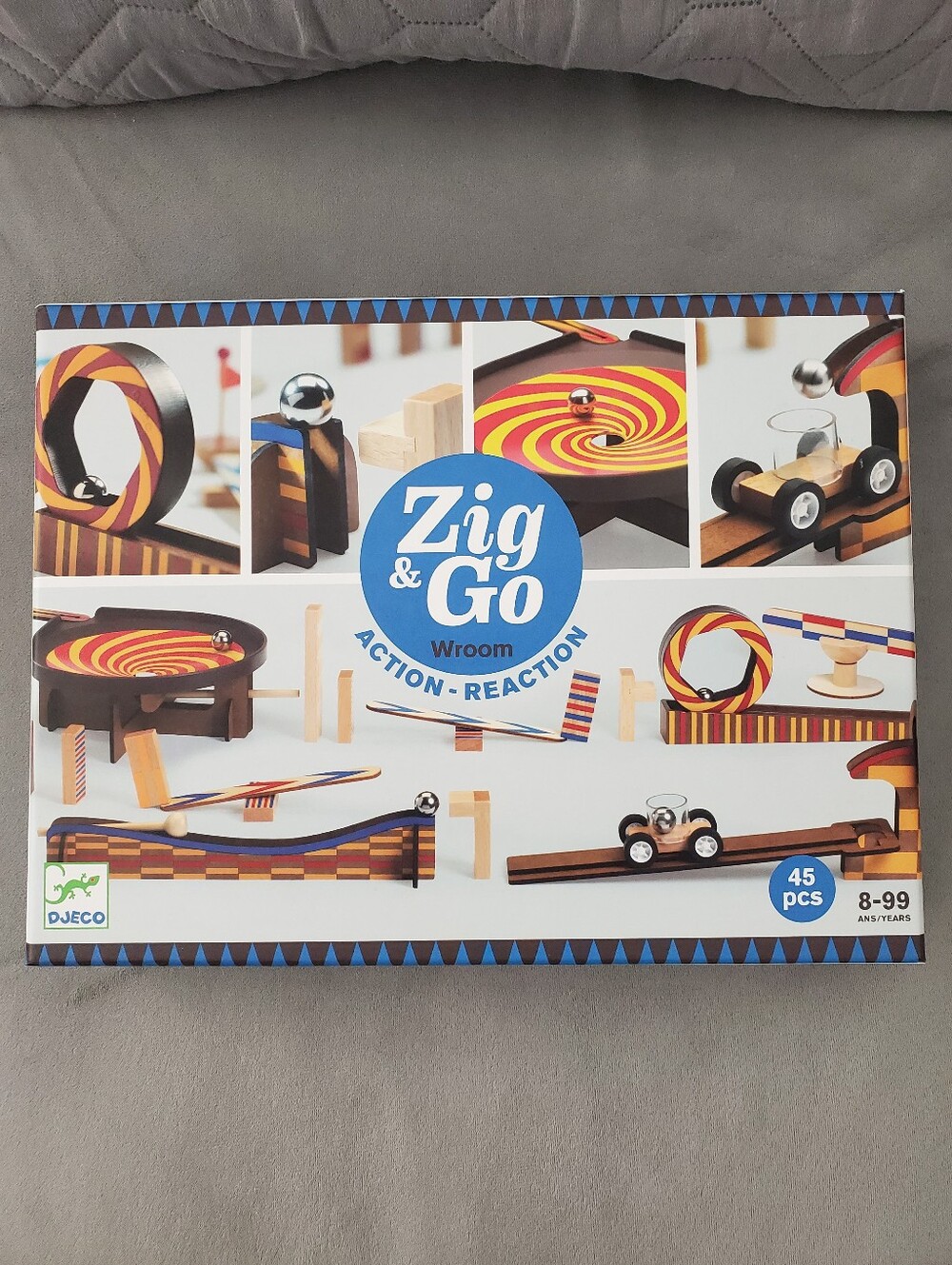 Djeco Zig&Go Wroom Action Reaction Chain Reaction Wooden Game